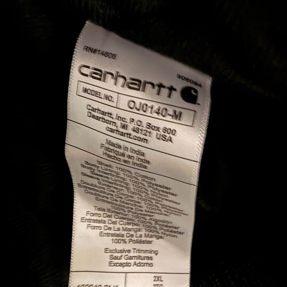 Carhartt Men's Firm Duck Insulated Flannel-Lined Active Jacket NWT - Picture 3 of 3